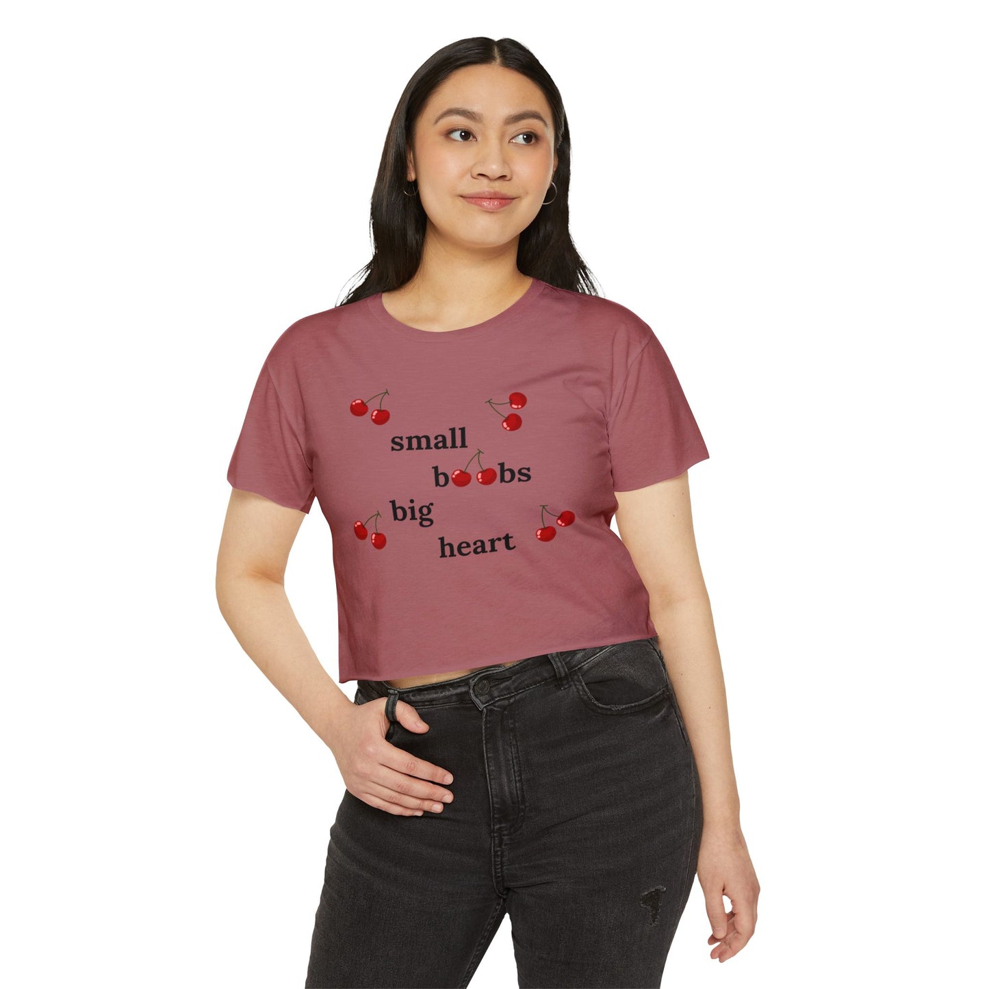 Small Boobs, Big Heart Crop Top