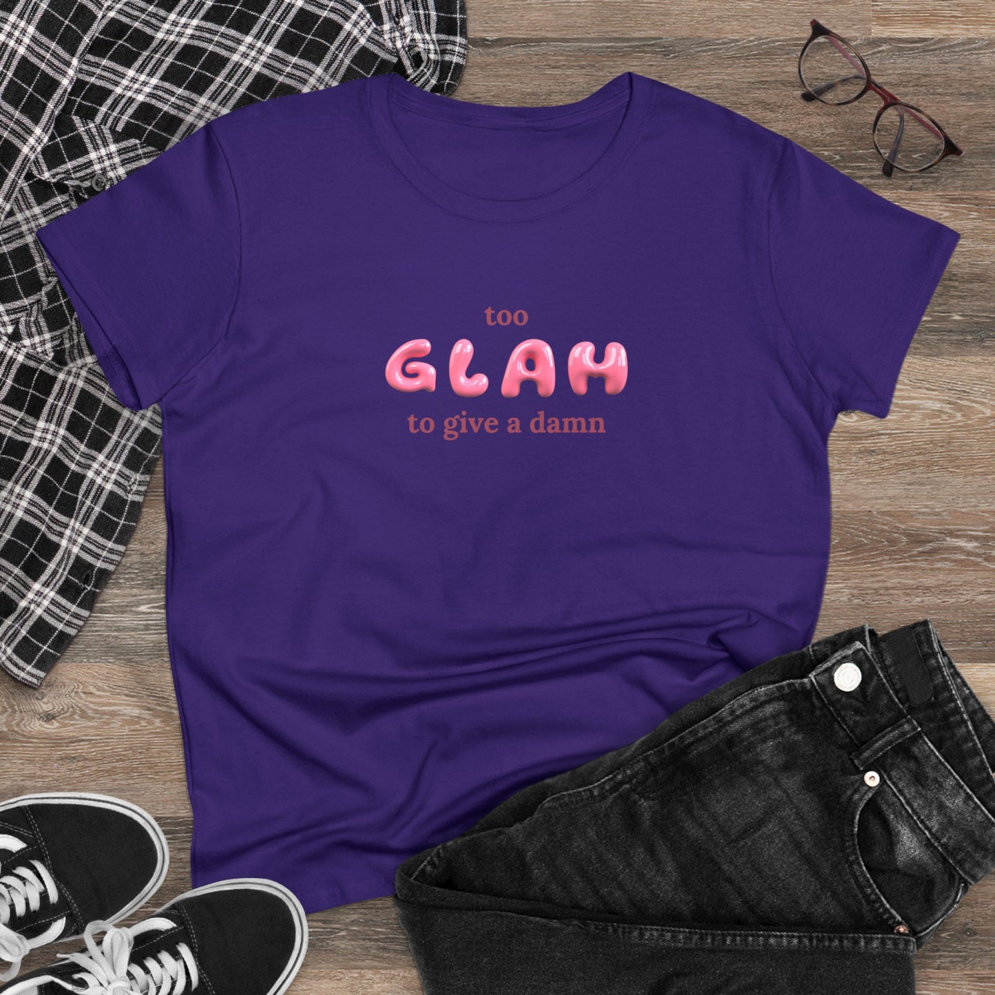 T-shirt - "Too Glah To Give A Damn"