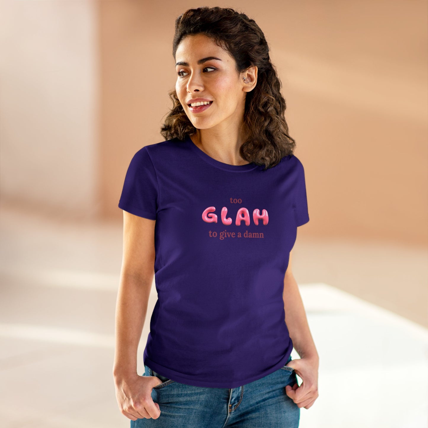 T-shirt - "Too Glah To Give A Damn"