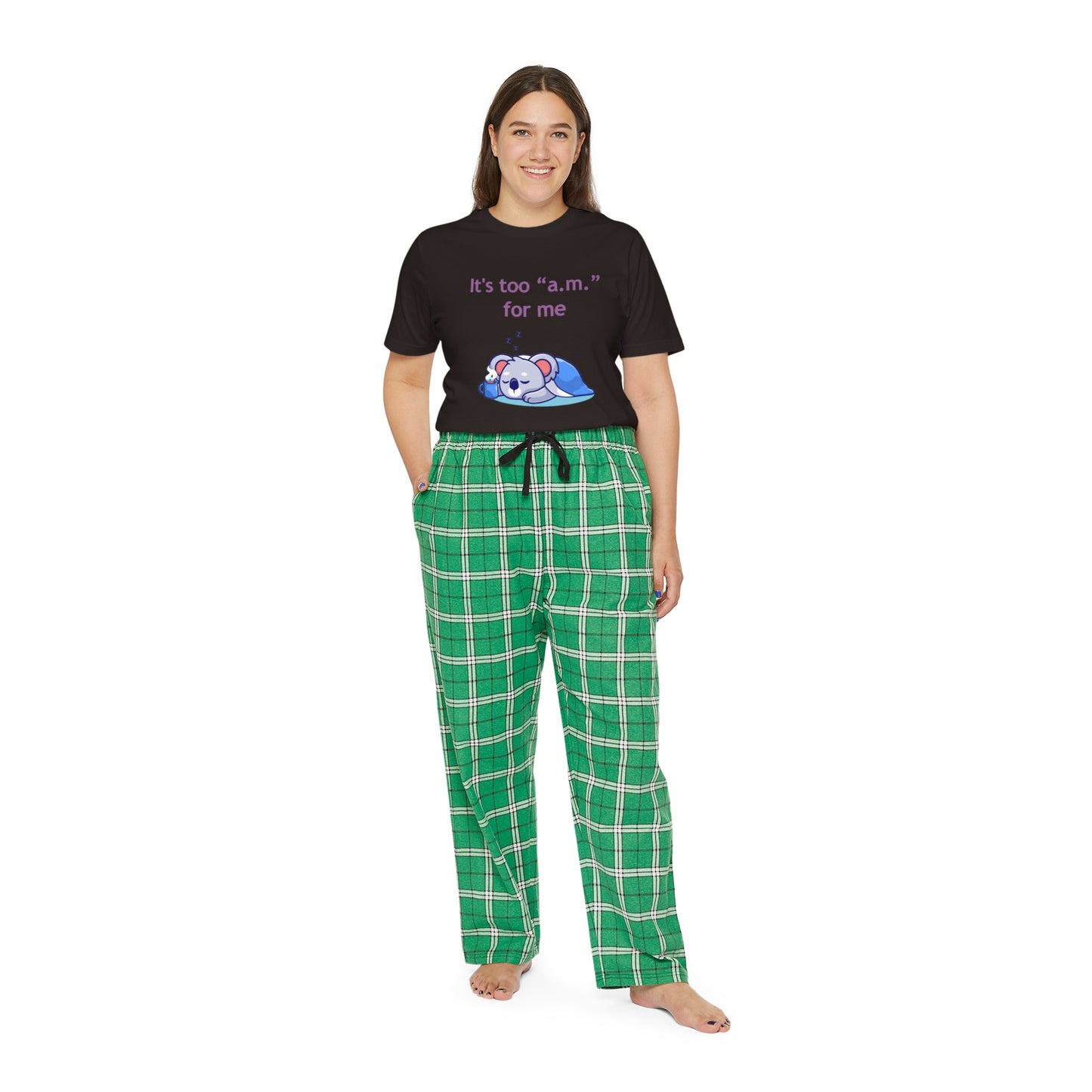 Pajama Set - "It's too a.m. for me" - Short Sleeve